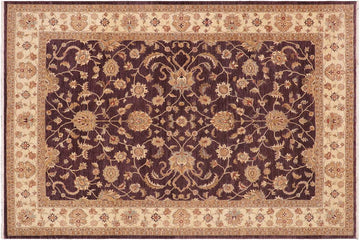 handmade Traditional Kafkaz Chobi Ziegler Purple Beige Hand Knotted RECTANGLE 100% WOOL area rug 9 x 12